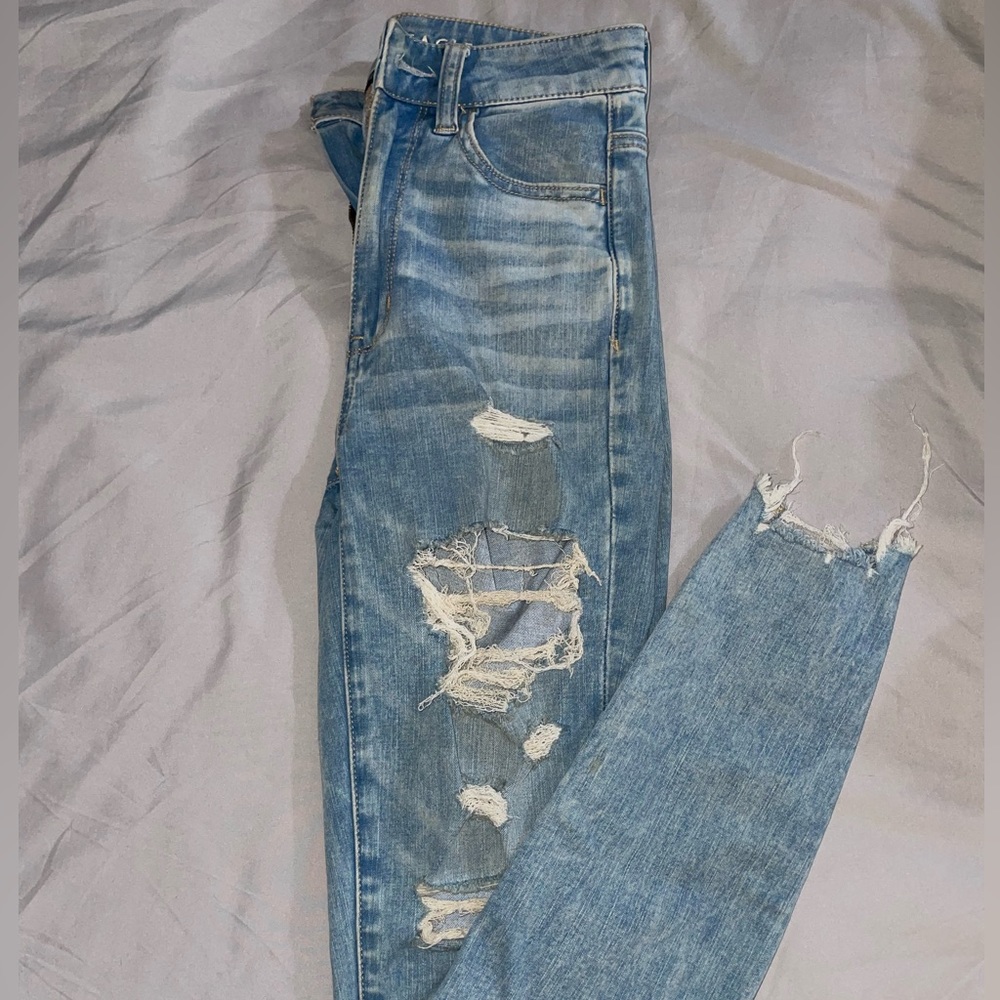 American Eagle 360 NE(X)T LEVEL STRETCH High-waisted Jeans/Jeggings Size 2 Long